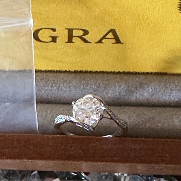NWT - Moissanite 2 ct solitaire ring. Item - SR6050 - Picture 1 of 3